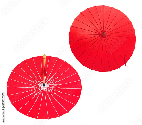 Stampa su tela Red umbrella with tussle