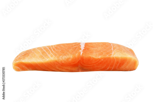 salmon piece isolated on white