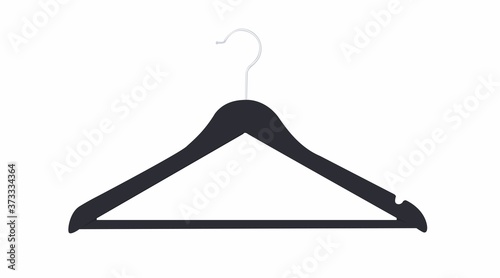 Vector Isolated Illustration of a Black Hanger