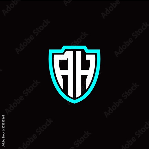 Free Download Initial A H letter with shield modern style logo template vector - GFXLoad