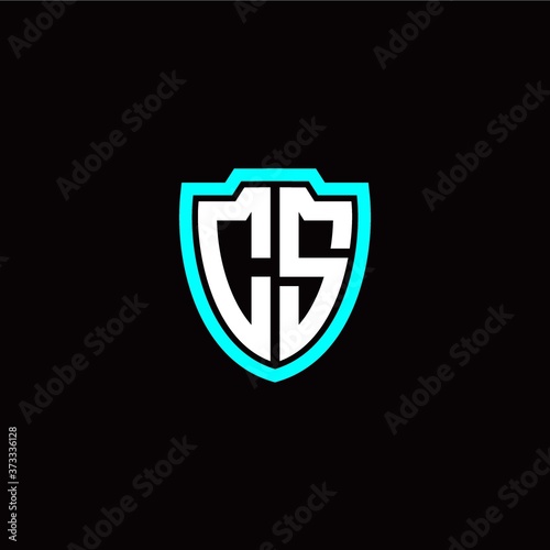 Free Download Initial C S letter with shield modern style logo template vector - GFXLoad