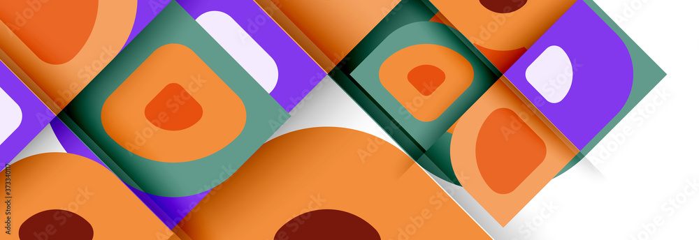 Set of vector modern geometric abstract backgrounds with repeating abstract round shapes patterns and shadow effects Set of vector modern geometric abstract backgrounds with repeating abstract round shapes patterns and shadow effects