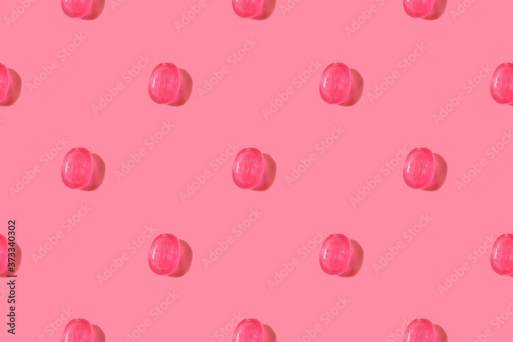 Pink caramel Candy seamless pattern