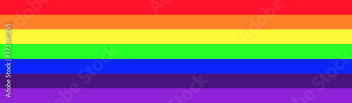 Flag of the LGBT community. Gay or rainbow vector flag. Happy colored background illustration design.