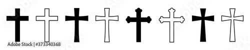 Foto Cross set vector Illustrations on white background