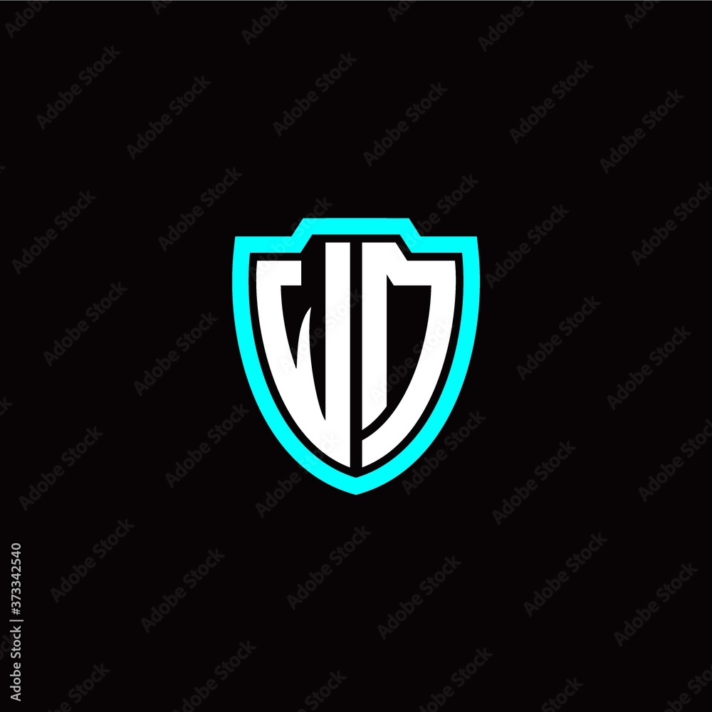 Initial W D letter with shield modern style logo template vector Initial W D letter with shield modern style logo template vector