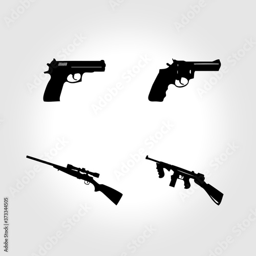 set of guns