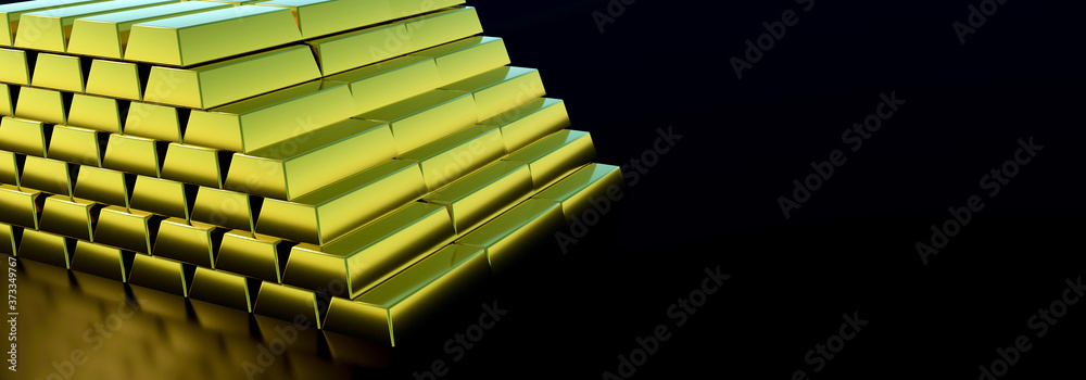 Gold Bars realistic 3d illustration Gold Bars realistic 3d illustration