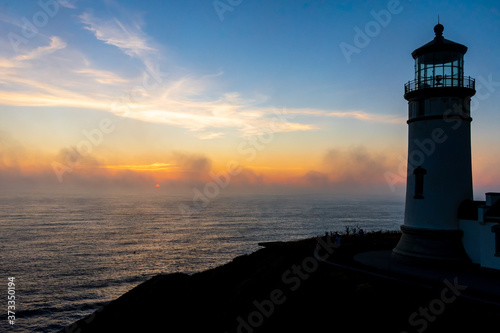 Sunset at North Head Lighthouse at Cape Disappointment State Park