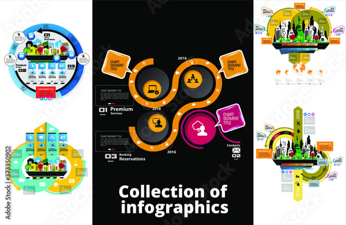 Business infographic layout. Design colorful presentation templates