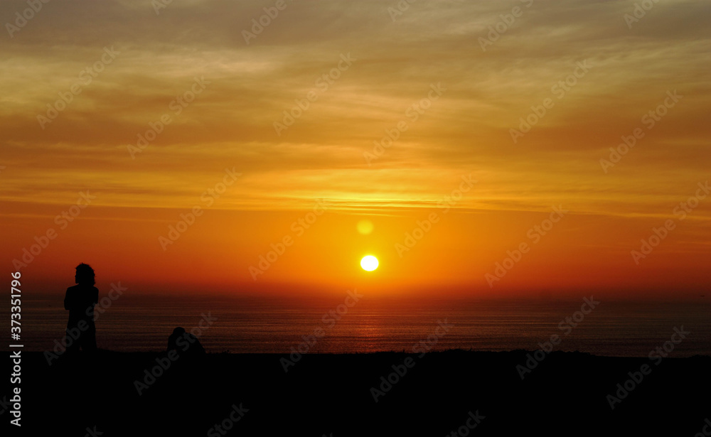 Sunset on the green coast of Lima. Sunset on the green coast of Lima.