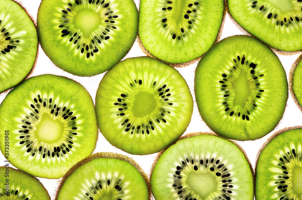 slices of kiwi fruit isolated as background slices of kiwi fruit isolated as background