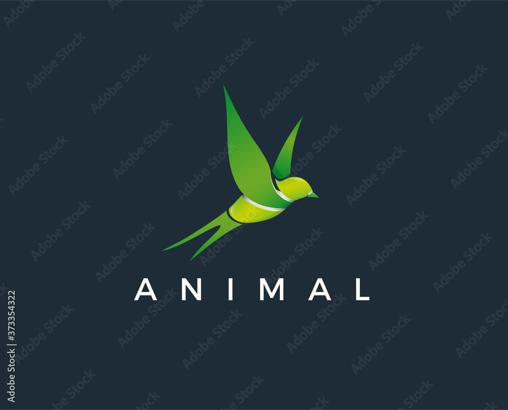 minimal bird logo template - vector illustration minimal bird logo template - vector illustration