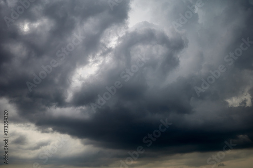 Dramatic sky with stratocumulus clouds, occasionally called a cumulostratus