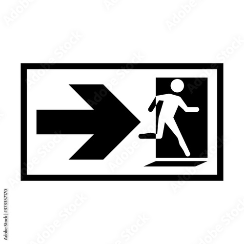 Emergency exit door sign