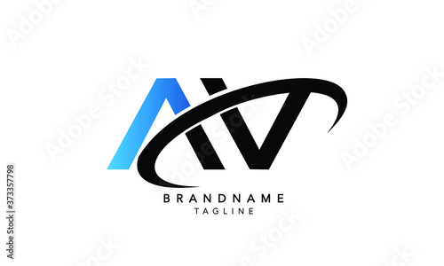 Alphabet letters Initials Monogram logo AV, VA, A and V