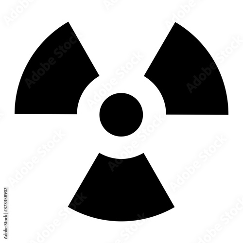 Biohazard of radioactive icon