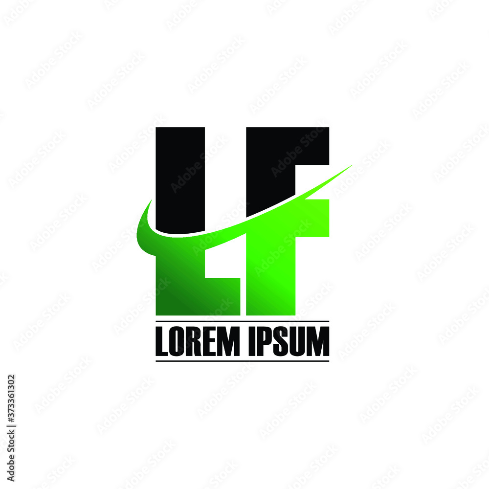 Letter LF simple monogram logo design vector Letter LF simple monogram logo design vector