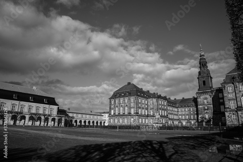 Christiansborg Palace in the island of Slotsholmen in Copenhagen (DK)