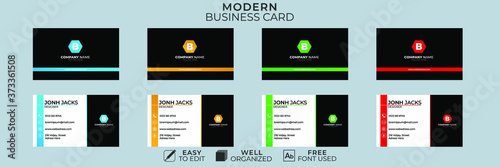 Modern business card template set