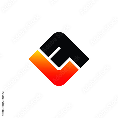 Letter LF simple monogram logo design vector
