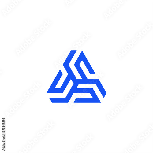 abstract triangle design logo