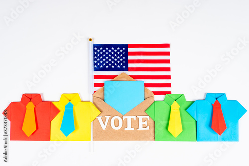 Vote in USA. Envelope with ...