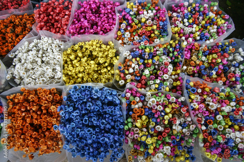 colorful beads in a market