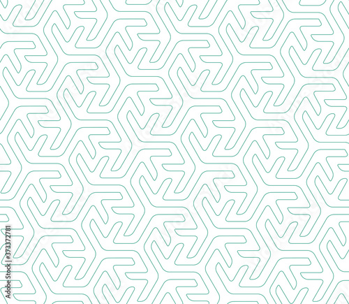 Seamless repeat abstract line cube pattern with round edges background