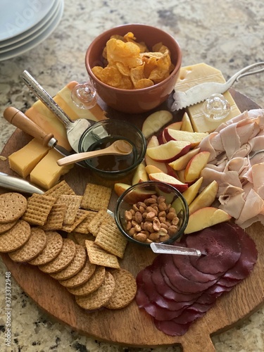 Assorted charcuterie board