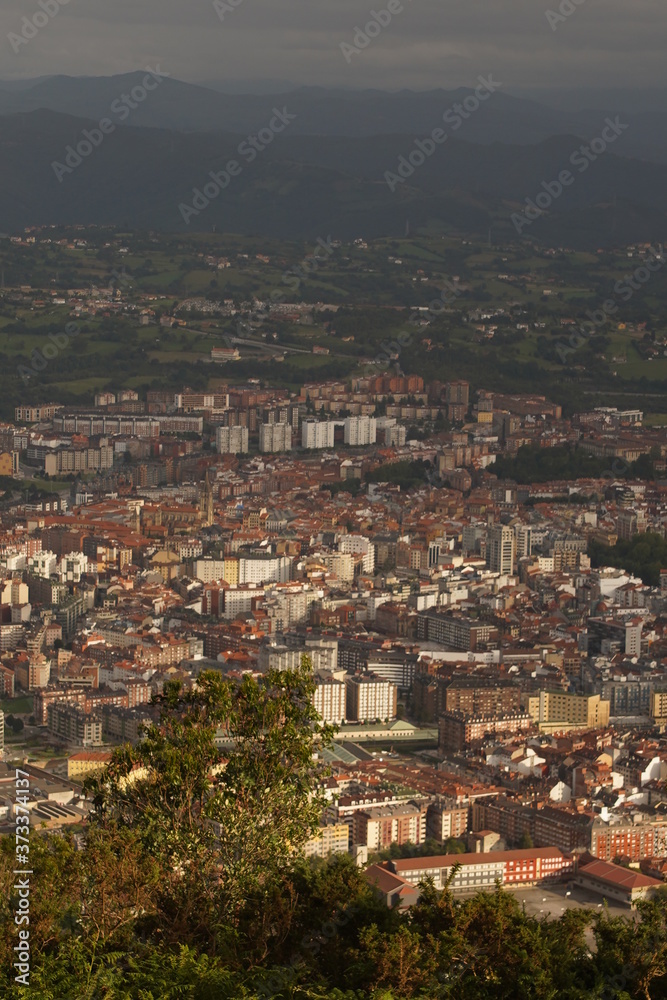 OvIedo. Historical city of Asturias,Spain. Aerial Drone Photo