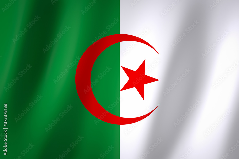 Algeria flag, 3d render,8K Algeria flag, 3d render,8K