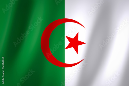 Algeria flag, 3d render,8K