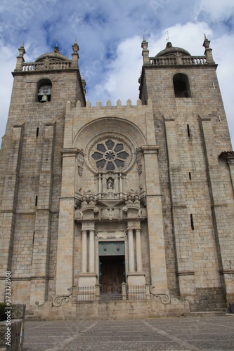 Panoramic view of the Porto Cathedral (Se Porto) - Portugal