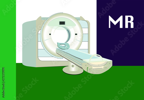 MR infographic. Magnetic resonance imaging. nuclear magnetic resonance imaging. magnetic resonance tomography. resonance subject for physics lesson. 