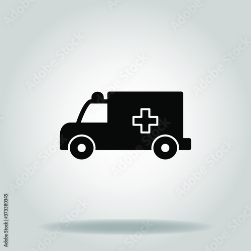 ambulance icon or logo in  glyph
 