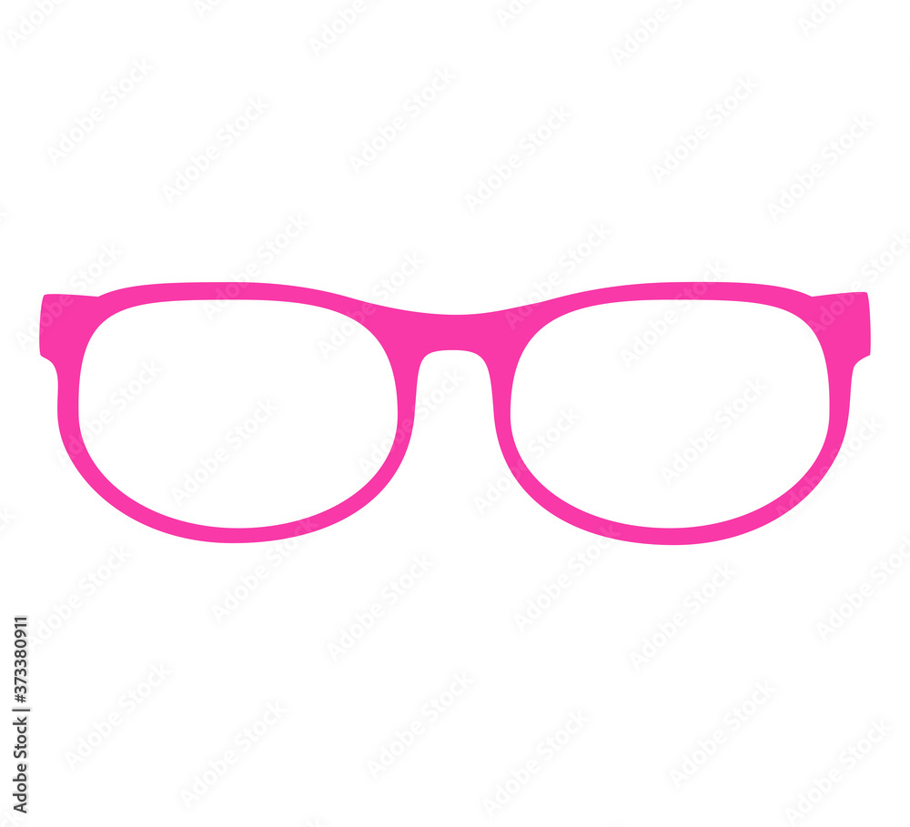 vector illustration of a pink glasses isolated on white background vector illustration of a pink glasses isolated on white background