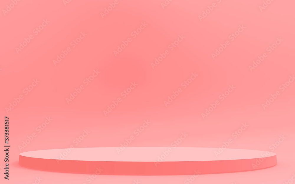 3d orange cylinder podium minimal studio background. Abstract 3d geometric shape object illustration render. Display for cosmetic perfume fashion product. Color of the year 2019 Living Coral. 3d orange cylinder podium minimal studio background. Abstract 3d geometric shape object illustration render. Display for cosmetic perfume fashion product. Color of the year 2019 Living Coral.