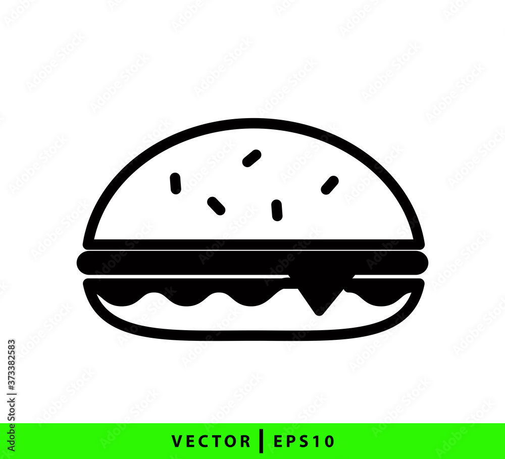 Burger icon vector logo template trendy best seller