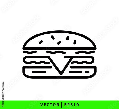 Burger icon vector logo template trendy best seller