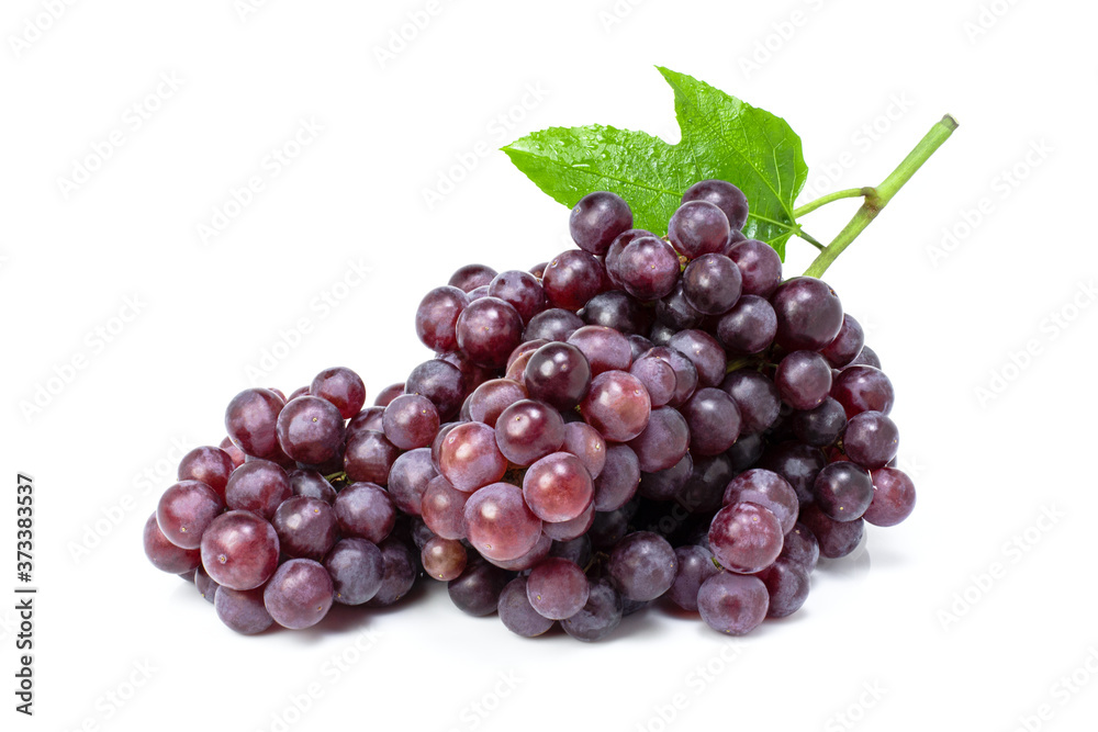 bunch of red grapes isolated on white. bunch of red grapes isolated on white.