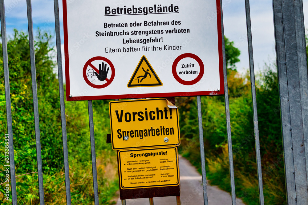 Sprengarbeiten StockFoto Adobe Stock