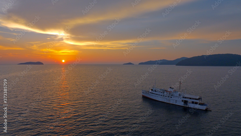 sunset over the sea