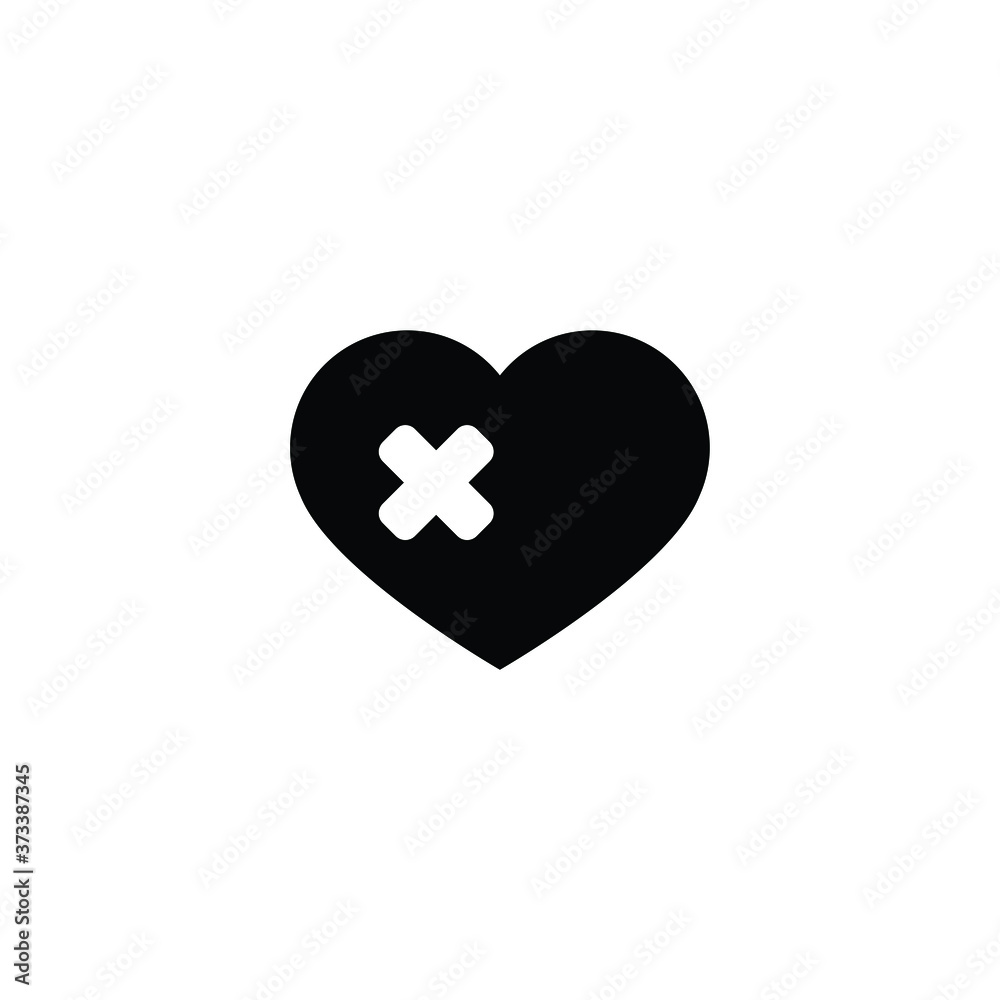 Heart with lesion icon isolated on white Heart with lesion icon isolated on white