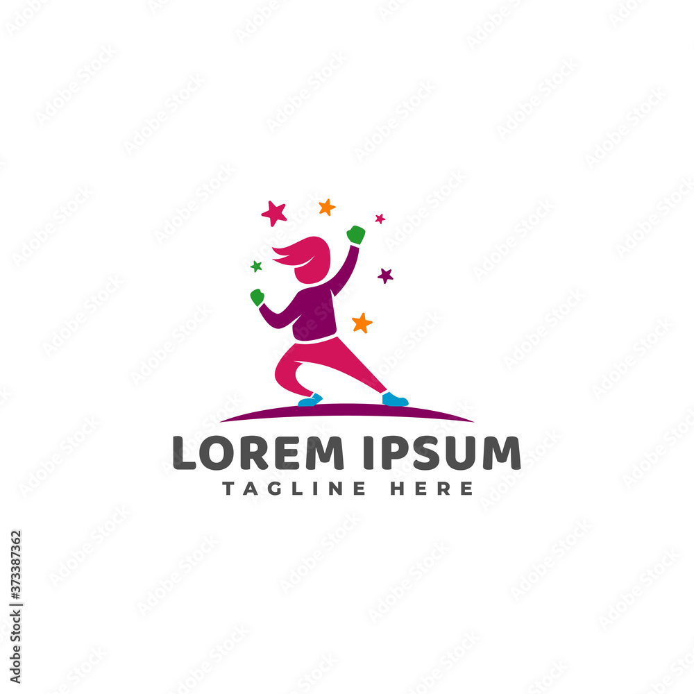 Hold on/hands up children style logo design Hold on/hands up children style logo design