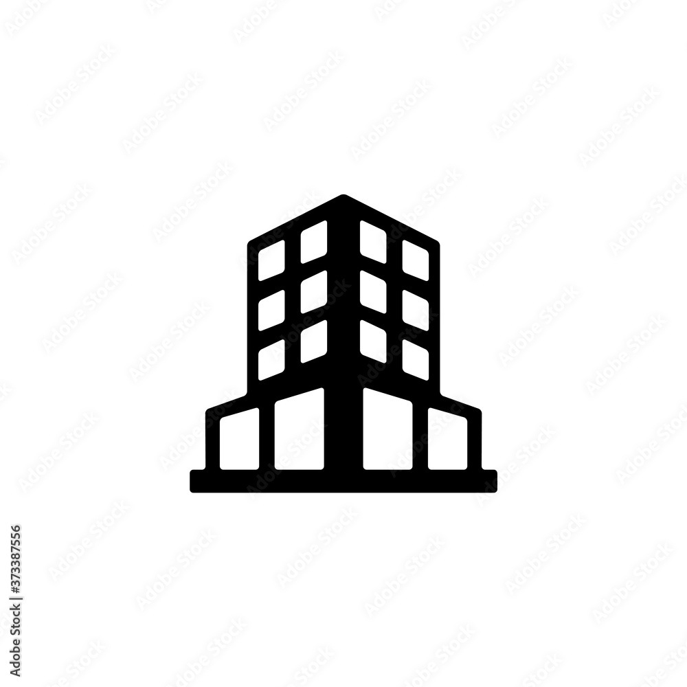 Building icon isolated on white