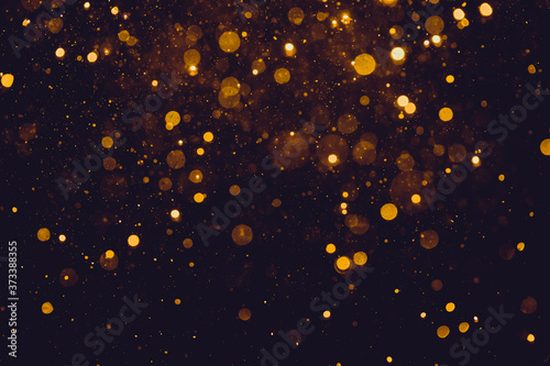 Gold bokeh of lights