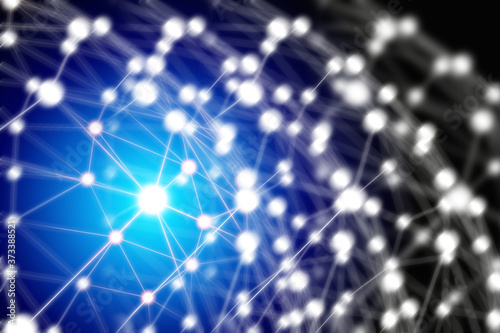 global network connection graphic 3D rendering for big data
