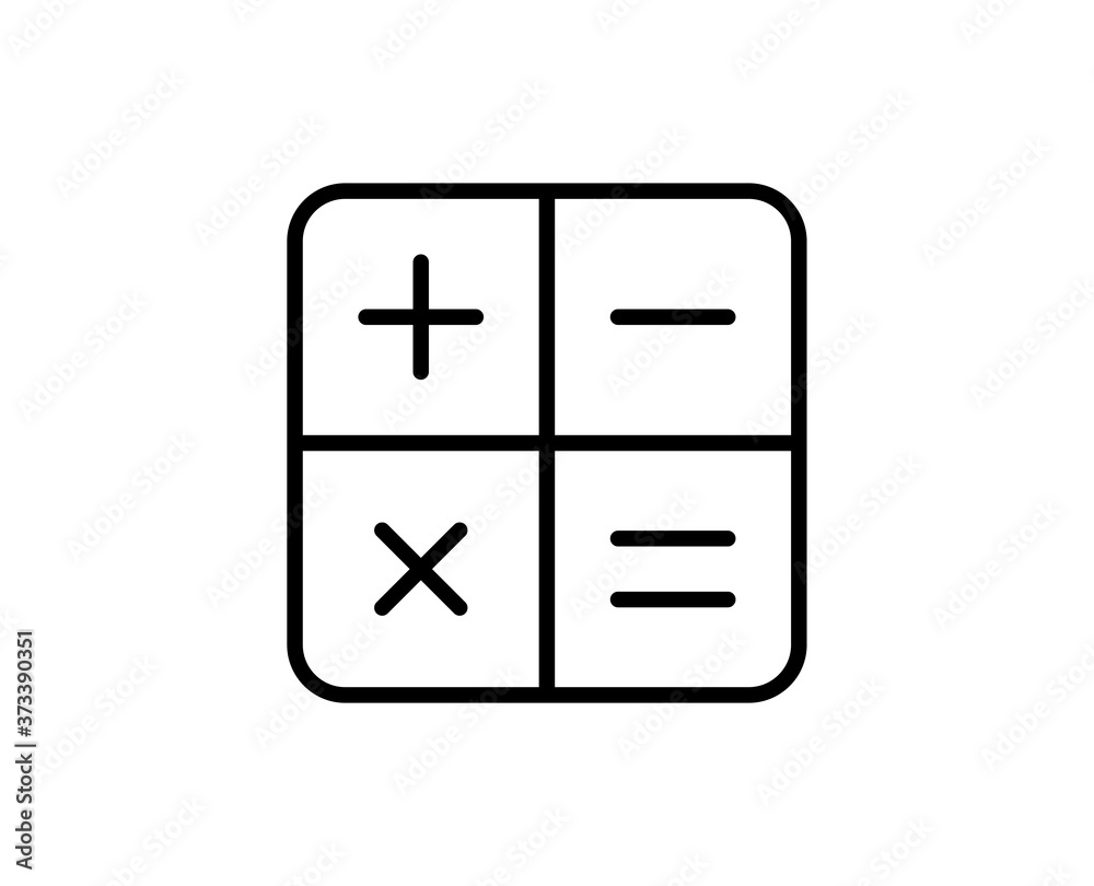 Calculator line icon