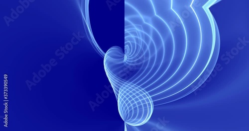 4k 3D animation of rows of colorful blue lines. Geometry pattern motion background. 3D - rendering